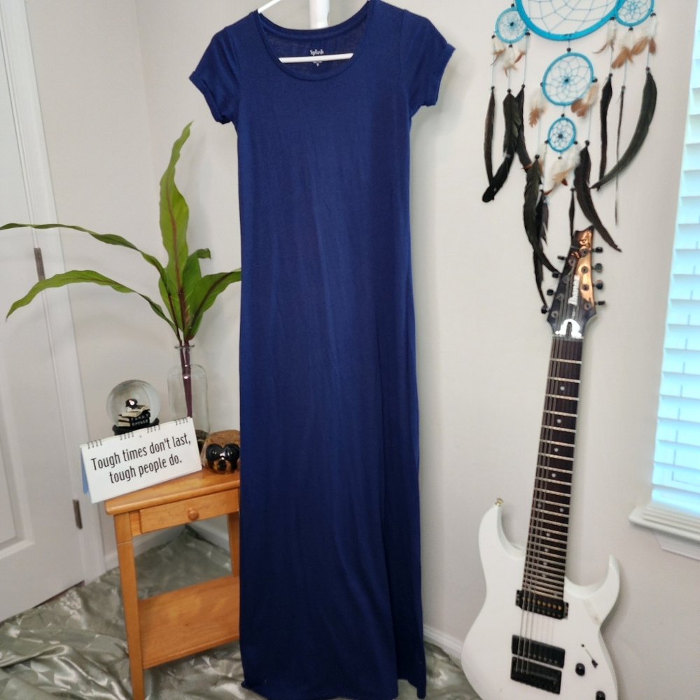 EUC Splash Basic Tee Maxi Dress